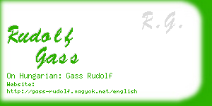 rudolf gass business card